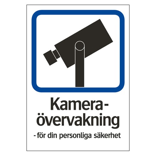 Skylt kameraövervakning