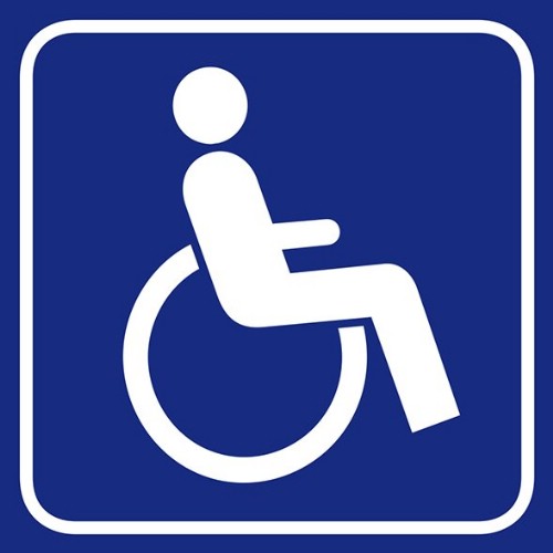 Skylt symbol toalett funktionsnedsättning