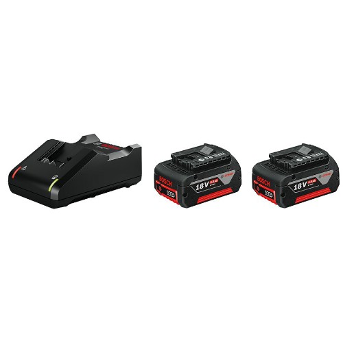 Laddare- och batteripaket BOSCH 2x18 V 4,0 Ah Li-Ion