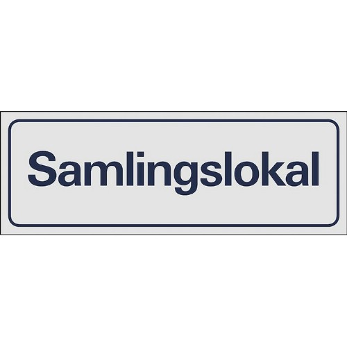 Skylt symbol samlingslokal