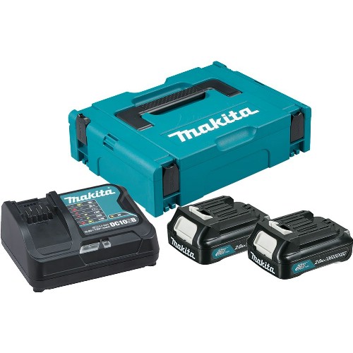 Laddare- och batteripaket MAKITA 2x12 V 2,0 Ah Li-Ion