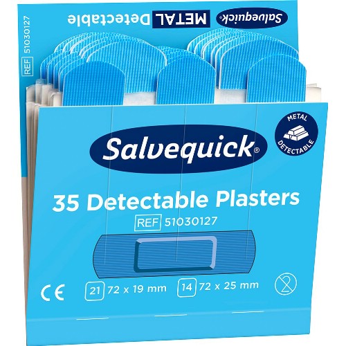 Plåster CEDERROTH Salvequick Blue Detectable 51030127