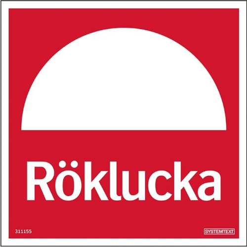 Skylt röklucka Reflex