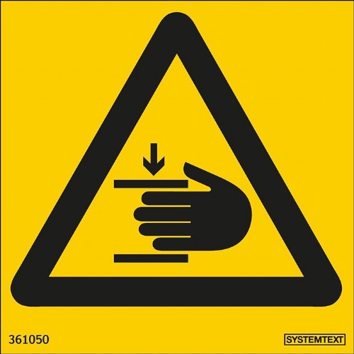 Skylt klämrisk