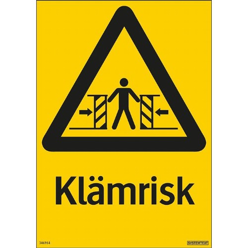 Skylt klämrisk