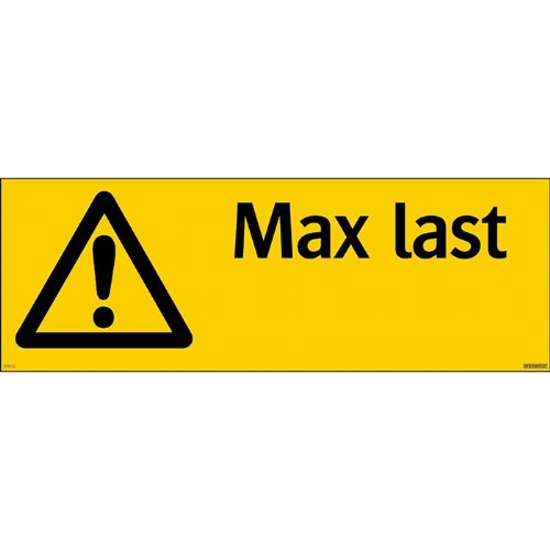 Skylt max last ton
