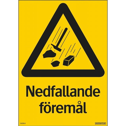 Skylt nedfallande föremål