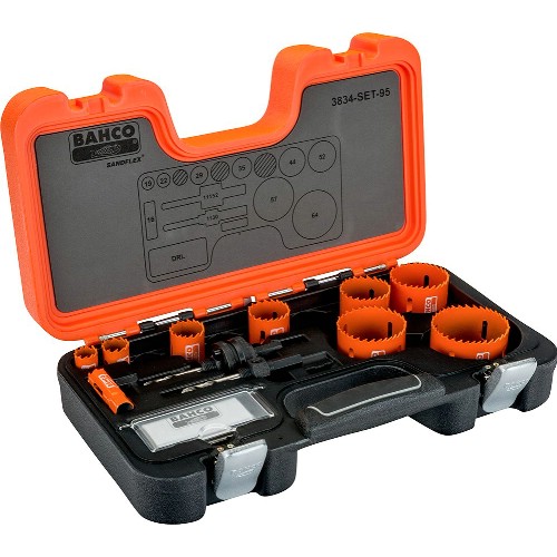 Hålsågsats BAHCO 3834-SET-95 12 delar